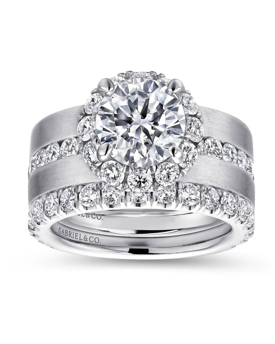 Gabriel & Co. Contemporary Collection Diamond Halo Engagement Ring